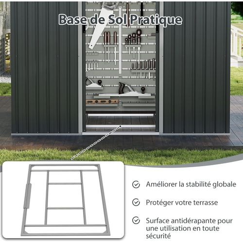 Abri De Jardin Métal 7,9 M³ Avec Portes Coulissantes, Rampe, 235 X 171 X 196 Cm