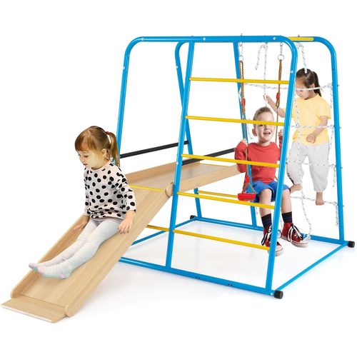 6 En 1 Aire De Jeux D’escalade Avec Toboggan et Balançoire Réglable,charge 100kg Pour 3 Ans+ (petit)