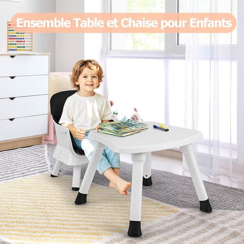6 En 1 Chaise Haute Bébé Evolutive Avec Plateau Amovible, Chaise D'alimentation,charge 25kg (noir)