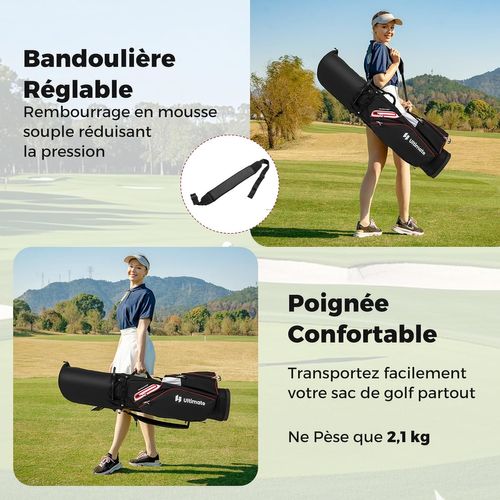 Sac De Golf Avec 14 Compartiments Sur Le Dessus, Sac De Rangement Portable Pour Club De Golf