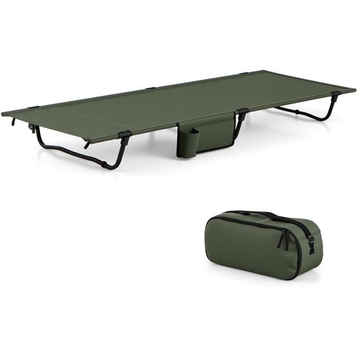 Lit De Camp Pliable 1 Personne, Poche Latérale, Sac De Transport, 70x193, Lit Pliant