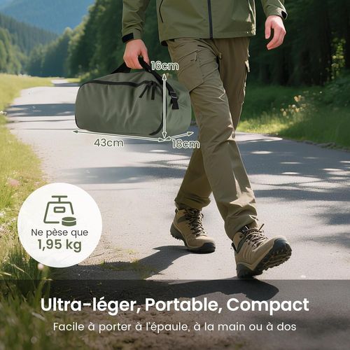 Lit De Camp Pliable 1 Personne, Poche Latérale, Sac De Transport, 70x193, Lit Pliant