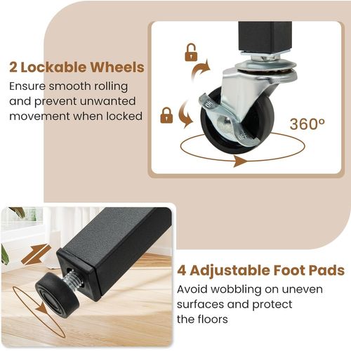 Table Pliante Cuisine Ronde, Table à Manger Extensible Sur Roulettes Pour 2-4 Personnes (blanc)