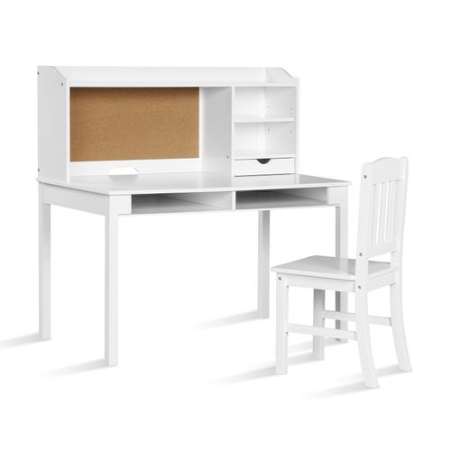 Chaise et Tableau D'affichage En Liège,en Bois Avec Étagère Réglable et 3 Tiroirs