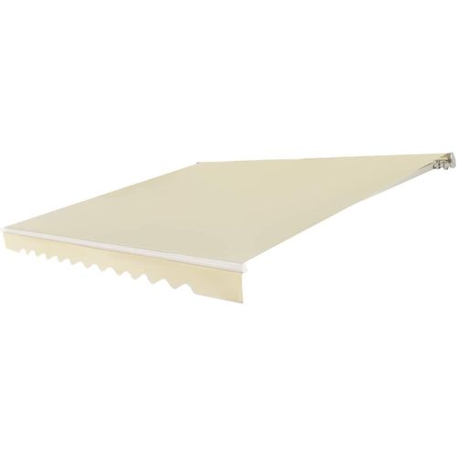 Store Banne De Manuel Rétractable De 4 X 2,5m, Résistant Aux Uv, Cadre En Aluminium (beige)