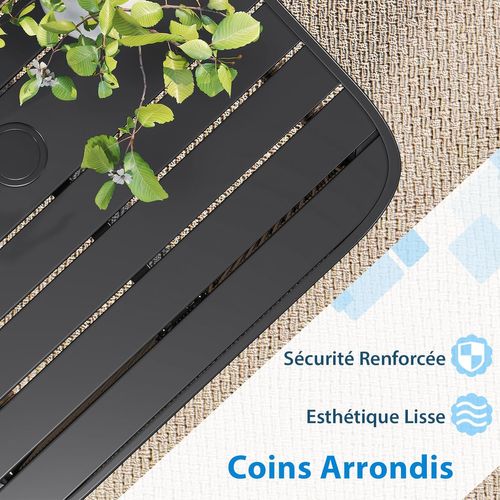 Pied De Parasol Table Base 2 En 1 Avec Trou 4 Cm, Étagère De Rangement (56 X 56 X 49 Cm)