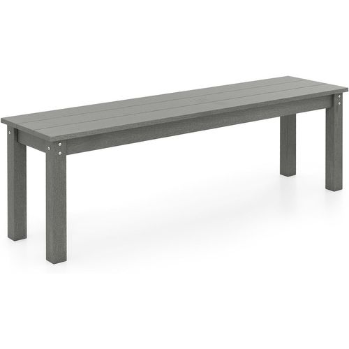 Banc Exterieur Jardin Pour 2-3 Personnes, Surface En Grain De Bois, 140 × 35 × 45 Cm (gris)