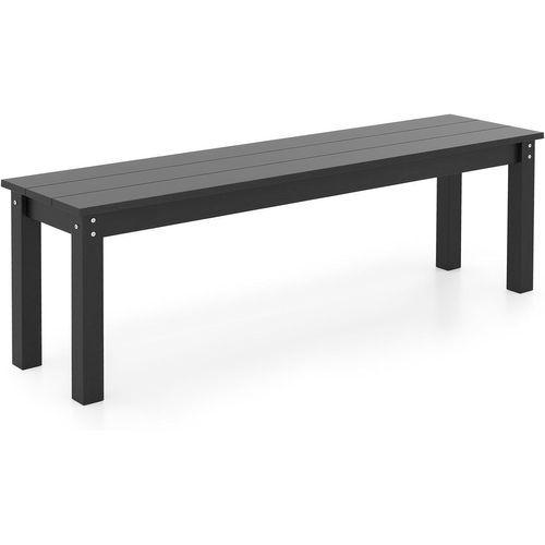 Banc Exterieur Jardin Pour 2-3 Personnes, Surface En Grain De Bois, 140 × 35 × 45 Cm (noir)