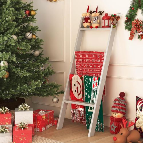 Porte-serviettes 4 Niveaux, Étagère En Bois Pour Présentation Et Rangement (gris)