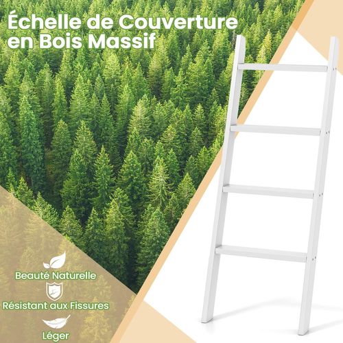 Porte-serviettes 4 Niveaux, Étagère En Bois Pour Présentation Et Rangement (blanc)