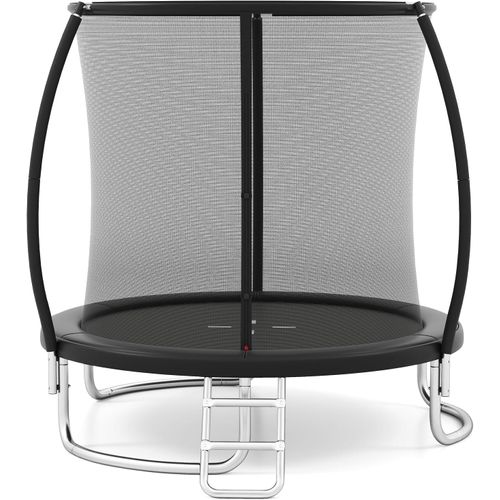 Trampoline Exterieur Enfant Adulte Ø244 Cm, Cadre En Acier Galvanisé Antirouille (noir)
