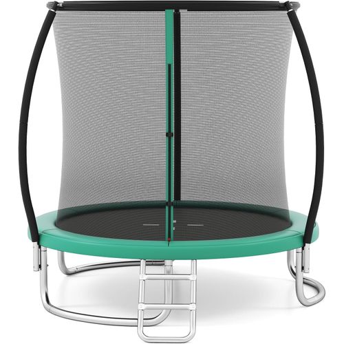 Trampoline Exterieur Enfant Adulte Ø244 Cm, Cadre En Acier Galvanisé Antirouille (vert)