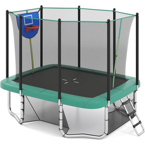 Acier Galvanisétrampoline Exterieur Enfant Adulte 317 X 255 Cm, Boucles De Sécurité