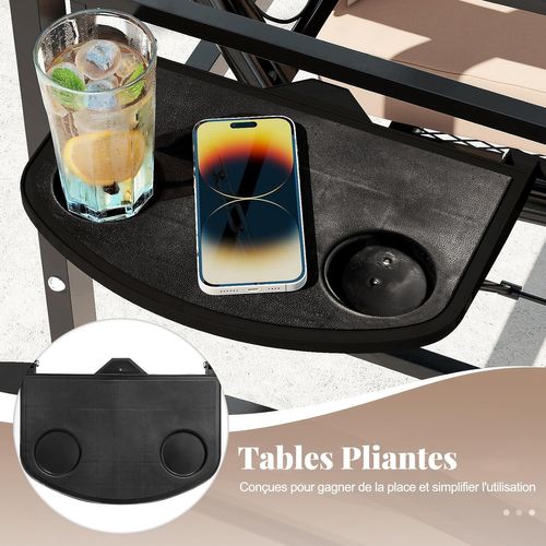 Balancelle Jardin Toit Arqué 2 Treillis Coussins Amovibles Charge 160kg,140x112x196cm,noir