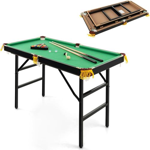 Table De Billard Americain Avec Accessoires(2 Queues, 16 Boules), 122x64x78 Cm (vert)