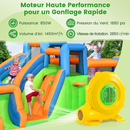 Gonfleur Électrique 850w Avec Poignée et Piquets De Sol, Cordon 4m et Couvercle En Maille