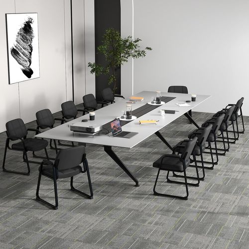 Lot De 2 Chaises De Salles De Réunion, Ergonomique Avec Cadre Métallique et Accoudoirs Rembourrés