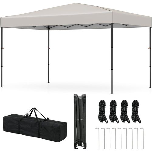 Tonnelle De Jardin Pliable 365 X 225cm, Tente De Jardin Portable Avec Sac De Transport  (beige)