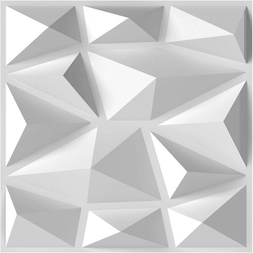 Lot De 100 Panneaux Muraux 3d,décoration Murale En Pvc Résistant Au Feu,30x30cm(9㎡,blanc)