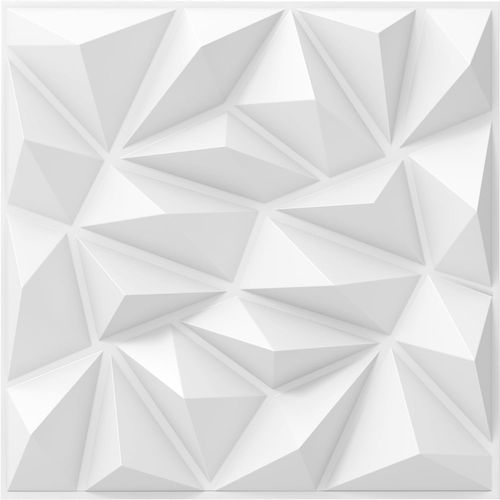 Lot De 20 Panneaux Muraux 3d, Décoration Murale Intérieure En Pvc Décoratifs,50 X 50 Cm (5 ㎡,blanc)