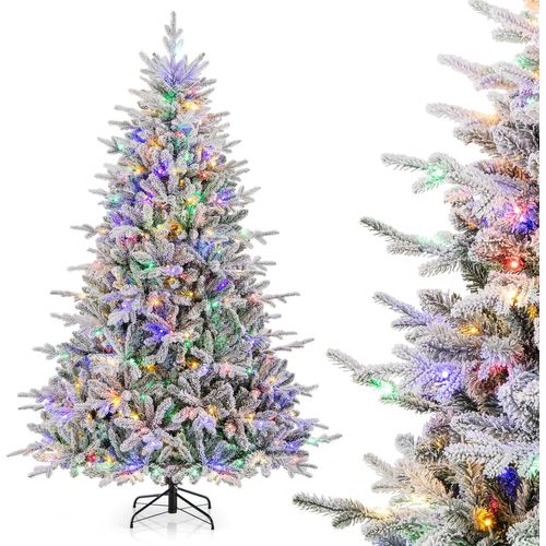 Sapin De Noël Artificiel Lumineux LED 218 Cm, 1164 Branches Articulées Avec 350 LED