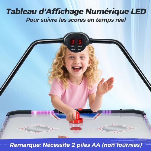 Table De à Air Avec Marqueur Électronique LED Et Ventilateur 12v, 144cm Avec 2 Palets