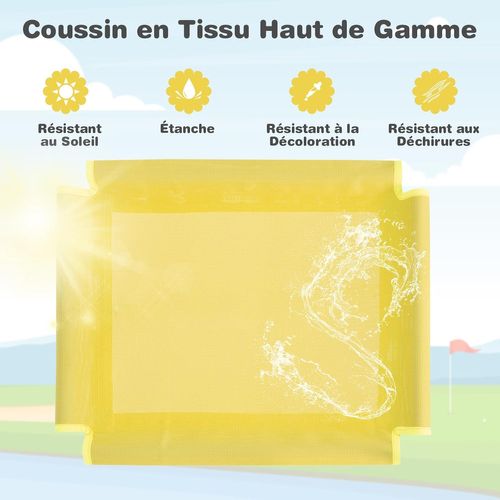 Dôme D'escalade De 241cm Enfant Avec Toboggan, Cage D'escalade En Métal Avec Coussin En Tissu