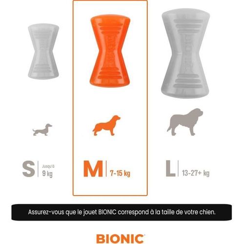 Jouet Pour Chien - Os - Taille Medium 12 Cm - Caoutchouc Ultra Résistant - Sans Plomb, Bpa Ni Phtal