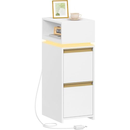 Table De Chevet Étroite,table D'appoint, Pour Chambre à Coucher, Salon, Moderne, Blanc