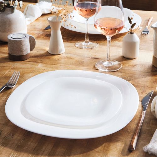 Assiette Creuse Blanche 22,8 X 21,2 Cm