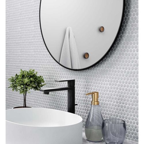 Miroir Rond En Métal 86 Cm Hubba Titane