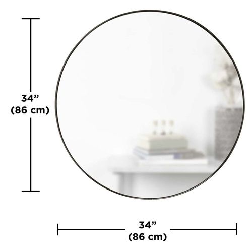 Miroir Rond En Métal 86 Cm Hubba Titane
