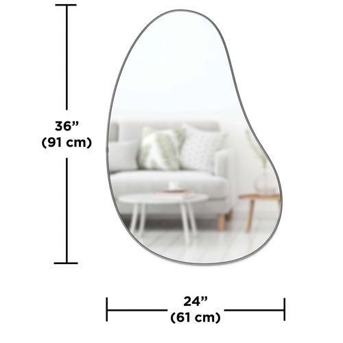 Miroir  Finition Métallique Hubba 61 × 91 Cm Titane