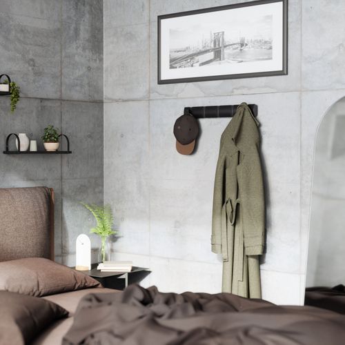 Porte Manteaux Flip 5 Crochets Noir