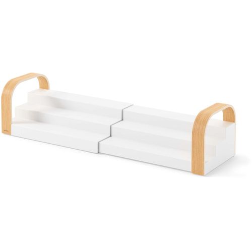 Étagère à Épices Extensible 3 Niveaux Bellwood Blanc Et Naturel