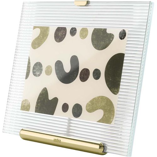 Cadre Photo En Verre Strié Flute Laiton