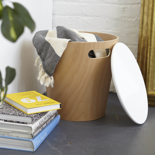 Tabouret De Rangement Woodrow Naturel