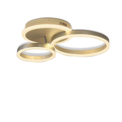 Luminaires LED Suspendus Salon Lustre 3 Anneaux Dimmable Télécommande Intérieur Moderne