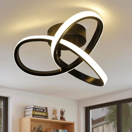 Plafonnier LED Salon 3 Lames Entrelacées 25/40cm Moderne Pour Chambre Couloir