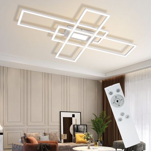Plafonnier LED Salon 50w 3000k - 6500k Dimmable Plafonnier Avec Télécommande Moderne Couloir
