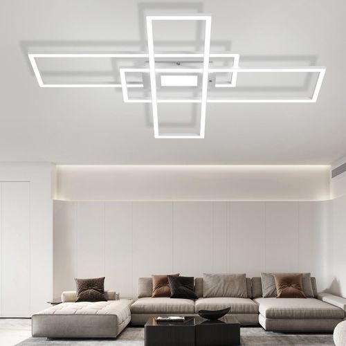 Plafonnier LED Salon 50w 3000k - 6500k Dimmable Plafonnier Avec Télécommande Moderne Couloir