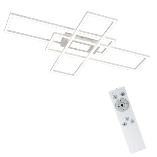 Plafonnier LED Salon 50w 3000k - 6500k Dimmable Plafonnier Avec Télécommande Moderne Couloir
