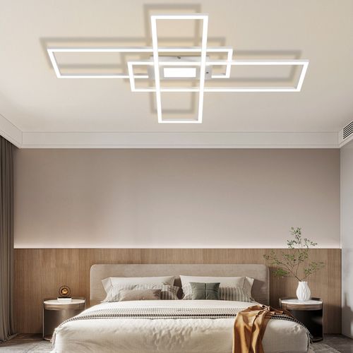 Plafonnier LED Salon 50w 3000k - 6500k Dimmable Plafonnier Avec Télécommande Moderne Couloir