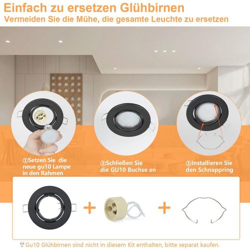 Spot à Encastrer LED 12 Avec Douille Gu10 30° Spot LED Halogène