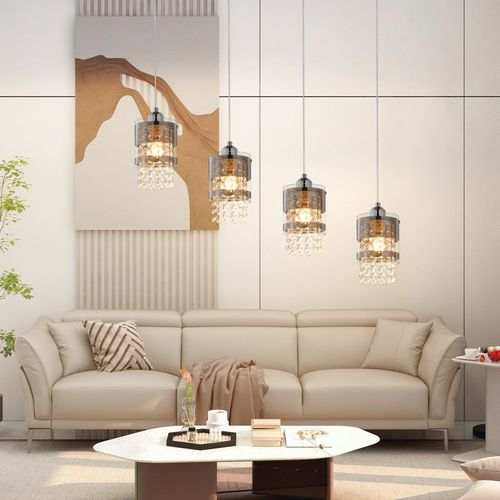 Suspension Salon Moderne 150cm Table Pendante Cristal Corridor