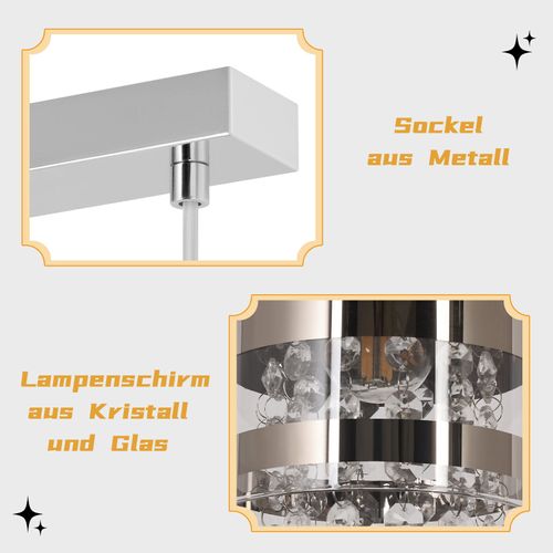 Suspension Salon Moderne 150cm Table Pendante Cristal Corridor