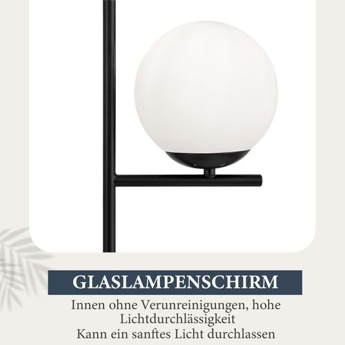 Lampadaire Salon H.150 cm Noir Metal Vintage Lampadaire avec interrupteur au pied pour Couloir