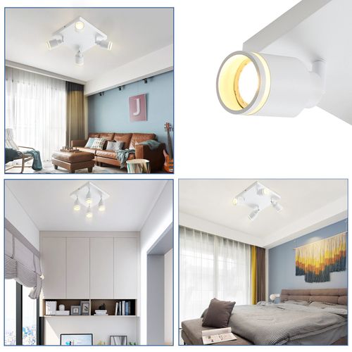 Spot De Plafond 4 Flammes Orientable Plafonnier De Cuisine Pour Bureau Chambre à Coucher