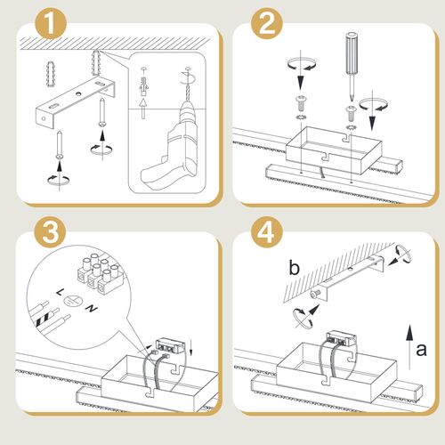 Plafonnier LED Noir 18 W Lampe Moderne En Métal Cristal Lumière Chaude 3000 K Pour Chambre Couloir