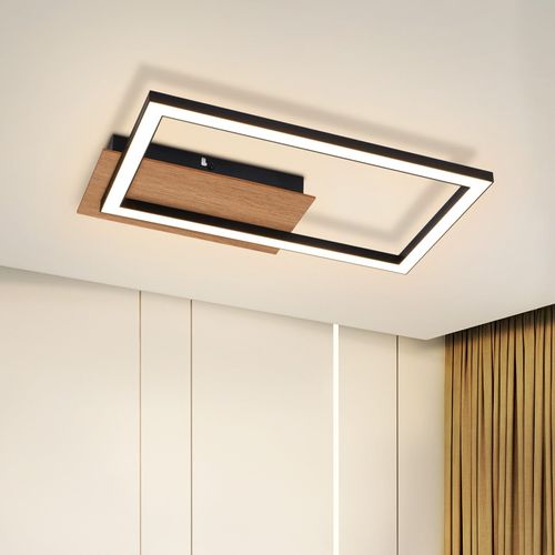 Plafonnier LED Plafonnier Moderne 12w Bois 3000k
